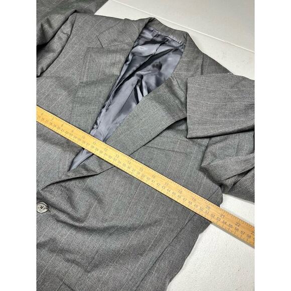 Hickey Freeman 100% Wool Gray Button Front Suit coat Blazer 40R - Picture 2 of 9